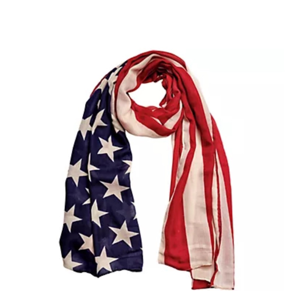 BaySky Woven American Flag Scarf